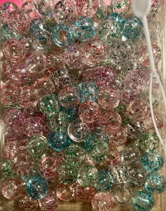 Chubby glitter hair beads