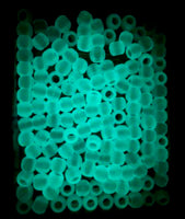 Glow in the dark medium hair beads
