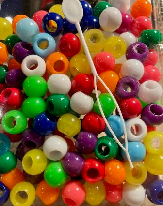 Multicolor medium chubby hair beads