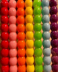 Rainbow barrel hair beads